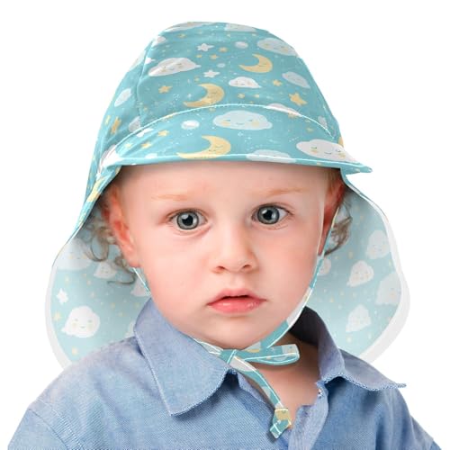 Boho Blue Simple Toddler Boy Girl Beach Hats Baby Boys' Water Hats Toddler Girl UPF 50 Adjustable Traveling Camping2