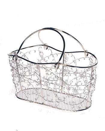 Sehlbach Wire Oval Basket - Adjustable Handle