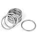 Uxcell a16022600ux0043 M5 x 60mm 201 Stainless Steel Webbing Strapping Welded O Rings
