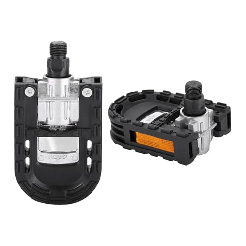 Folding Bike Pedals Lightweight Universal Metal Portable Flat Pedals for Non Slip Mountain Cycling Can Be Easily Installed and Disassembled.Suitable for Most Bikes