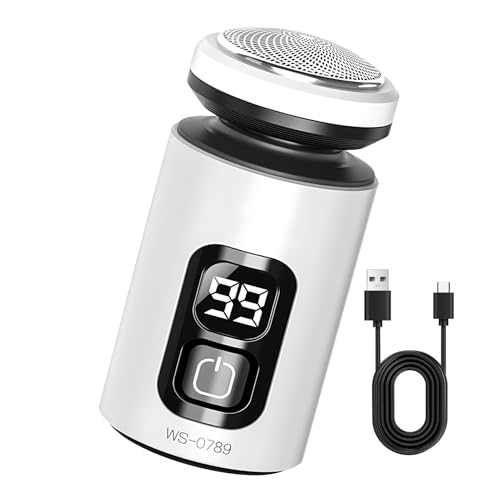 Afeitadora eléctrica para hombre, inalámbrica, impermeable al agua, para afeitado en y húmedo | Afeitadora rotativa para hombre | para casa, coche, vacaciones, , baño