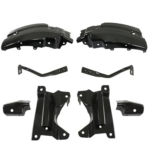 Silscvtt Front Bumper Brace Bracket Black 8PCS Replacement for Chevy Silverado 1500 2007-2013 Replacement for GM1066180 GM1067180 GM1066179 GM1067179 GM1042107 GM1043107 GM1004148 GM1005148 by Silscvtt - Used condition - US$75.90