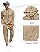 Babioboa Men's Sweatsuit Sets Long Sleeve 2 Piece Hoodie Outfit Fashion Jogging Comfy Casual TrackSuit for Men(Khaki,L)