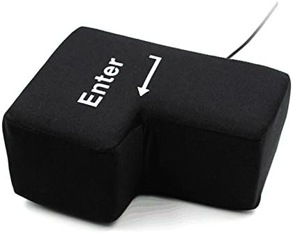 Big Enter Key Throw Pillow with USB - Office Stress Relief Vent Tools, Desktop Punch Bag Toy, Creative Keyboard, Doll Toy