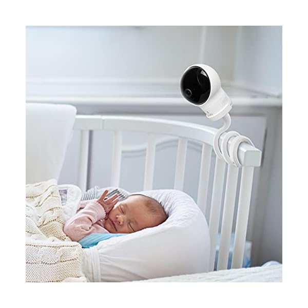 Baby-Kamera Halterung für eufy Security SpaceView-Babyphone - / SpaceView S / SpaceView Pro Babyfon, Baby Monitor Halter, Flexibel Monitorhalter für Kinderzimmer Babybett Umrandungen, 720p – Bild 3