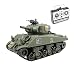 Réservoir télécommandé, 2.4Ghz 15CH 1/20 M4A3 Char de combat principal RC qui tire sur Airsoft, Camions sur chenilles électriques d'escalade tout-terrain, RC pour enfants de 10 à 11 ans de 12 à 16 ans