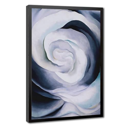 Toile abstraction rose blanche de Georgia O'Keeffe, finition haut de gamme