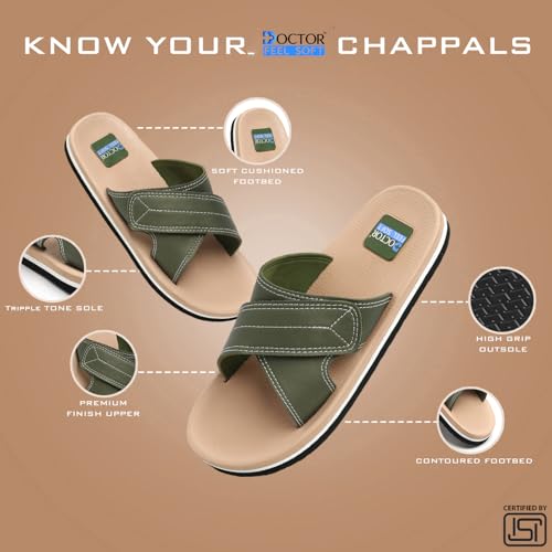 Image of Men's Comfort Slippers with Cross Strap Design | Cushioned Footbed & Shock Absorbing Sole | Lightweight Everyday Wear Slippers for Home, Office & Casual Use