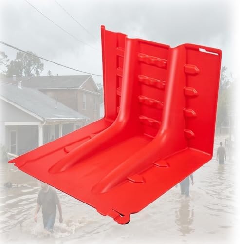 Flood Barrier Panel Kit - 9 PCS L-Shaped Thick ABS Water Protection Boards for Garage, Basement & Front Door - Reusable Flood Prevention Solution