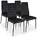 Menzzo MLM112157 Contemporain Stratus Lot de 4 Chaises Métal Noir 47 x 42,5 x 95,5 cm