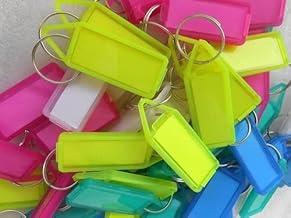 Assorted Color Key ring and Tag Label Key chain with Name Tag Labels