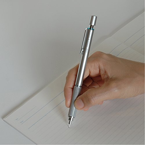 Image of uni Shift Pipe Lock Drafting Pencil, 0.3 mm, Silver Body with Light Blue Accent (M31010.26)