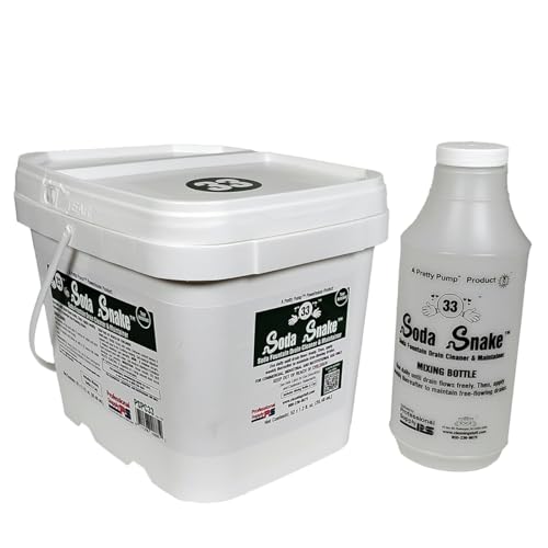 Professional Supply Soda Snake #33 Soda Fountain Drain Cleaner & Maintainer,Portion Control,52-1.2oz pkts w/32 oz Bottle PSPC33