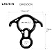 Fusion Climb Aluminum Terminal 8 Descender Black, Large Bent Ear Belaying and Rappelling Gear Belay Device, Perfect for Climbing, Ziplining and Rescue(FP-8145-BLK)