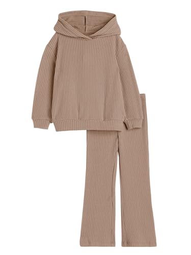 Haloumoning Girls 2 Pieces Outfits Ribbed Knit...