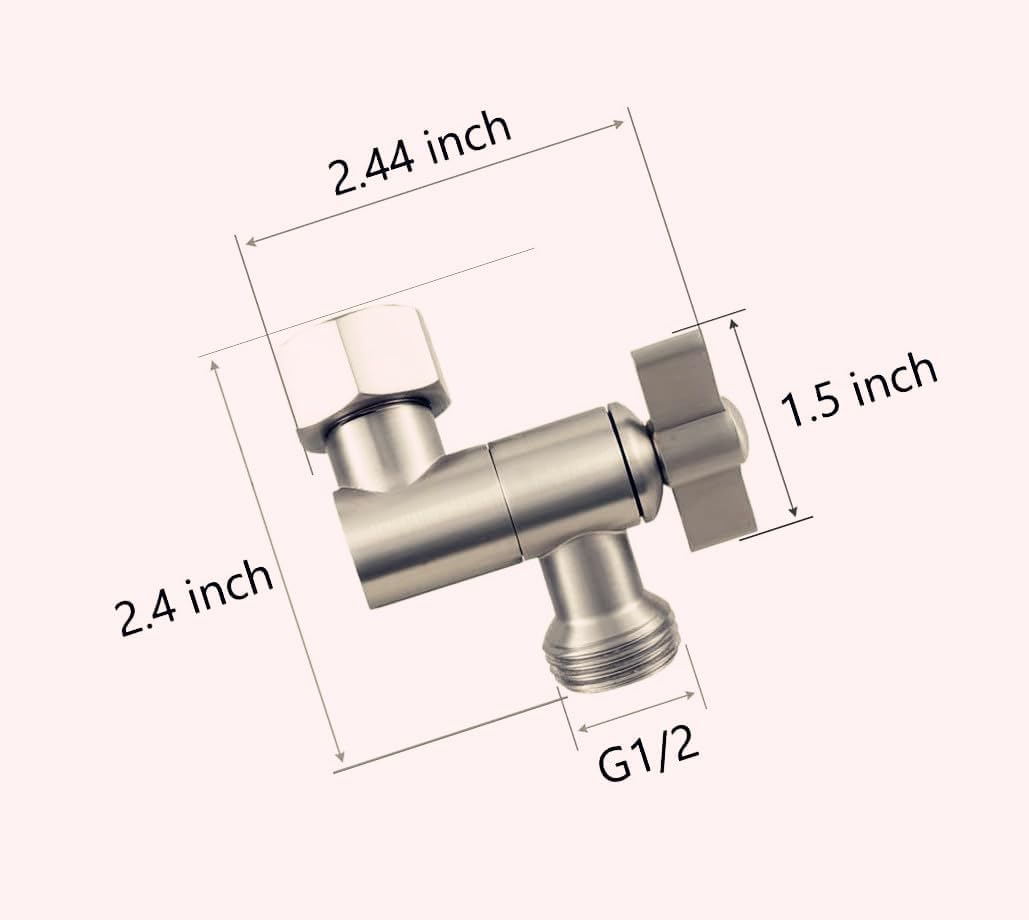 metal shower head elbow adapter, adjustable shower head extension adapter, shower arm extension, wall mounted (BN brushed nickel)