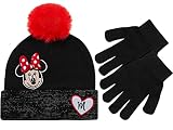Disney Minnie Mouse Girls Winter Hat and Gloves Cold Weather Set, Age 4-7