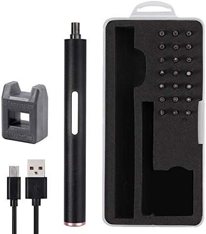 COLFULINE Mini Electric Screwdriver, 21 in 1 Cordless Electric Precision Screwdriver Set with Magnetizer, Rechargeable Screwdriver Handy Repair Tool for iPhone, Watch, Camera, Computers