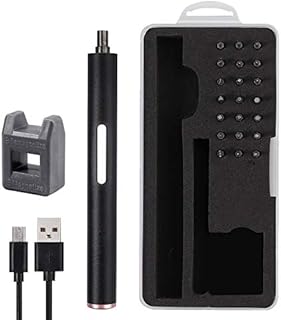 COLFULINE Mini Electric Screwdriver, 21 in 1 Cordless Electric Precision Screwdriver Set with Magnetizer, Rechargeable Screwdriver Handy Repair Tool for iPhone, Watch, Camera, Computers