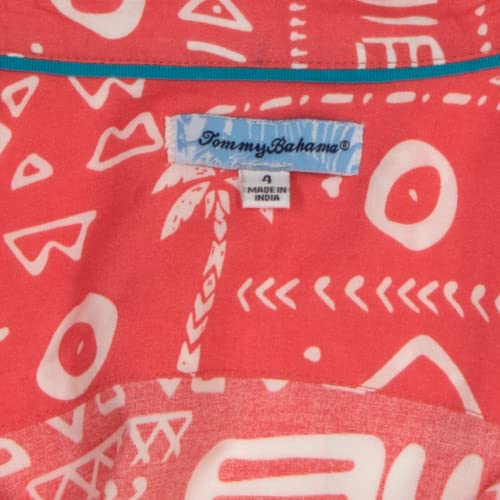 Tommy Bahama Boys Woven Button-Down Shirt, Woven Button Down Shirt For Boys (Pink Coral, Size 5/6) #TOP2