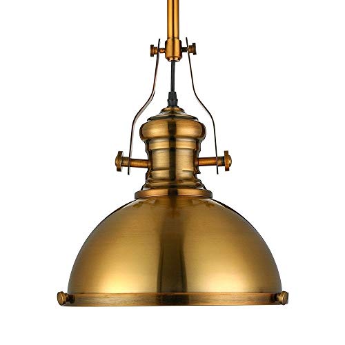 Suspension style industriel en fer et verre dépoli pour cuisine