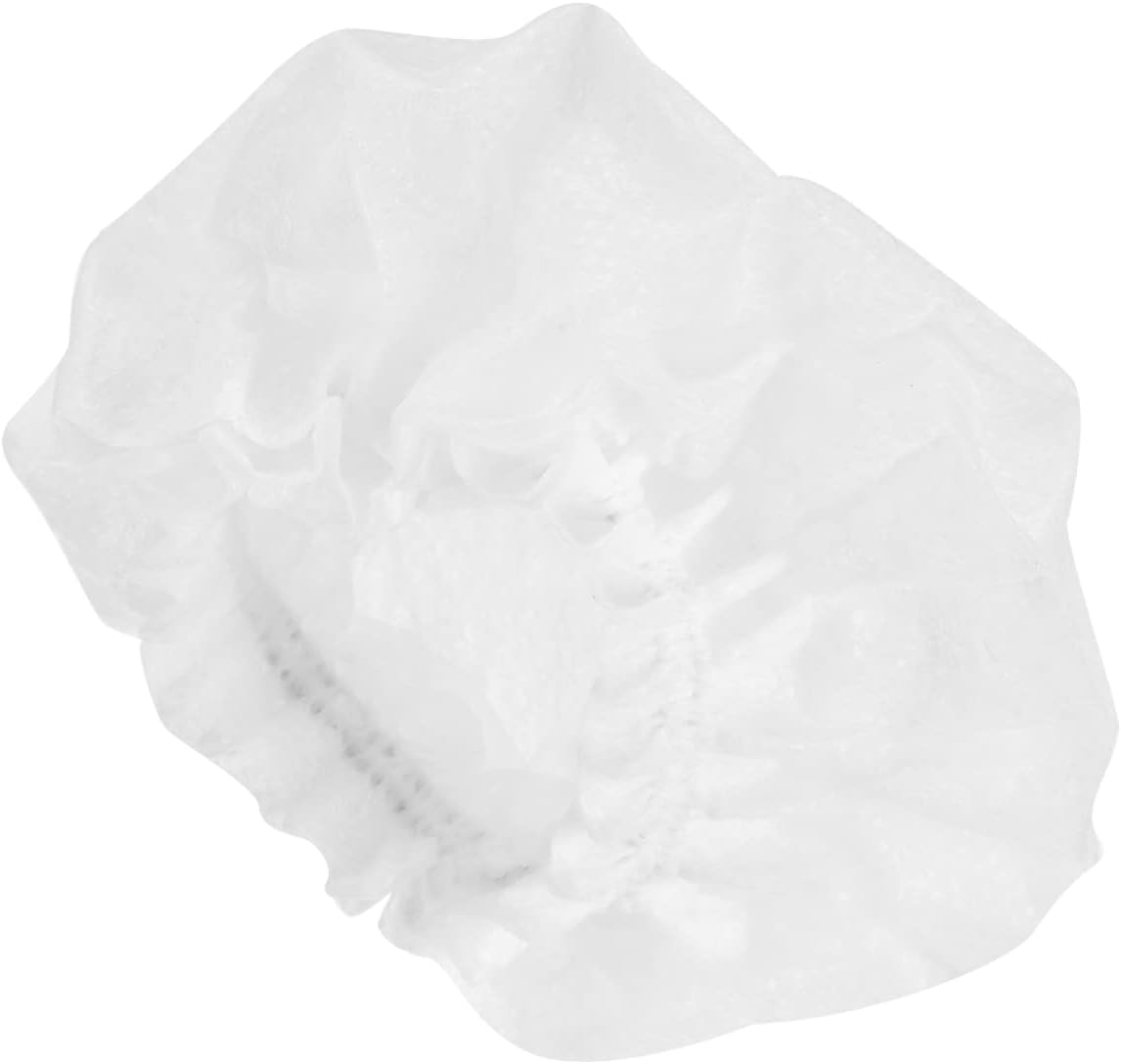 MECCANIXITY Disposable Microphone Cover Mic Windscreen Covers Non-Woven White for Handheld Microphone, Pack of 50