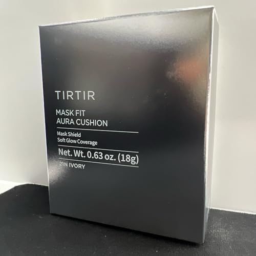 Image of TIRTIR Mask Fit Aura Cushion Foundation, Full coverage, Skin fit, Satin Glow Finish, Korean Cushion Foundation #21N IVORY| 18g
