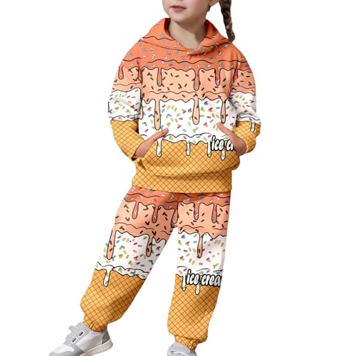 Conjunto de dos piezas para niñas grandes con camiseta de manga larga y pantalones cómodos #231