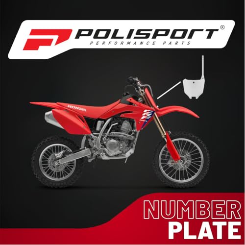 Polisport 8670700002 - Tabella Portanumero Replica Oem Realizzata In Plastica Lucida Resistente E Durevole Compatibile Con Le Moto Honda In Colore Bianco - 5