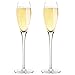 Hand Blown Crystal Champagne Flutes - Bella Vino Standard Champagne Glasses Made from 100% Lead Free Premium Crystal Glass，Perfect for Any Occasion,Great Gift, 10.5", 7 Oz, Set of 2, Clear