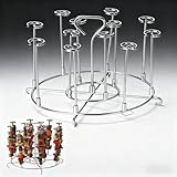 Taille compatible : les brochettes suspendues pour friteuse à air chaud sont rondes, avec un diamètre d'environ 18,5 cm et une hauteur totale d'environ 10 cm, veuillez mesurer l'intérieur de votre friteuse à air chaud avant l'achat et assurez-vous qu'il y a suffisamment d'espace