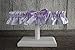 ''HANDMADE''Lilac and white satin wedding garter with iridescent flower and rhinestone