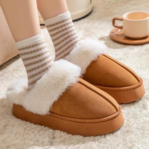 Women's Fluffy Home Comfy Winter Cute Warm Memory Foam Slippers Fluffy Winter House Shoes Indoor and Outdoor4