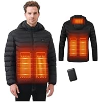 Mincoo Chaqueta Calefactable Hombre con Batería 10000mAh,