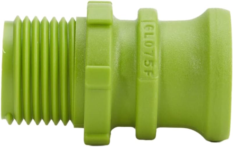 Made in the USA 3/4" x 3/4" PVC Camlock fittings - Plastic Hose Coupler - Poly Type F Male Cam Lock Hose Adapter - Male Threaded GHT Cam & Groove