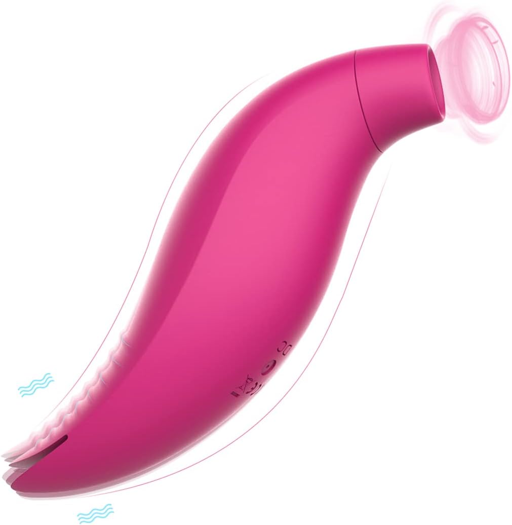 Sh 2-in-1 Clitoris Sucker Vibrating Clitoral Stimulator | 9 Speeds and Suction Settings | Pink | Waterproof | Rechargeable with USB Charger Included