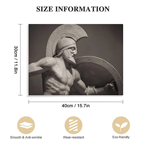 Ancient Greek Warrior Sculpture Black And White Modern Design Home Decor Canvas Print Wall Art Poste Canvas Wall Art Prints For Wall Decor Room Decor Bedroom Decor Gifts 20X26Inch(51X66Cm) Frame-Sty #TOP1