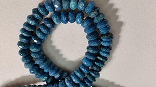 Perles chrysocolle facettées bleu foncé 9mm pour création de bijoux - 3