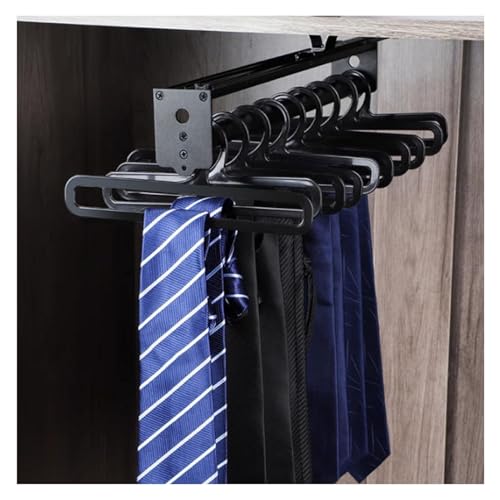 Porte-pantalons rétractable 50 cm coulissant pour dressing - 2