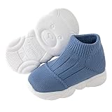 BAOFENGYU Baby Shoes, Boys Girls Breathable Sock Shoes Infant Rubber Sole Shoes Cotton Slip-On First