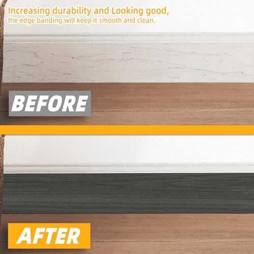Image of GSCIT Club Dark Walnut Wallpaper, 2.4 inch X 50ft Self Adhesive Wood Grain Repair Tape Dark Walnut Repair Patch for Tables, Chairs, Baseboards, Doors, Windows, Floors, Handicraft DIY.