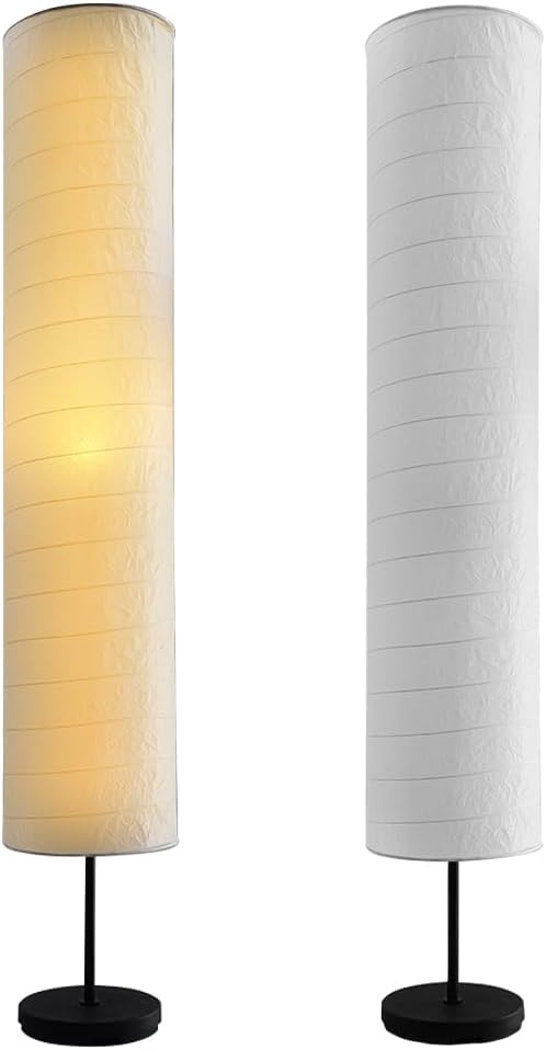 YY YEARCHY Floor Lamp Paper Lamp Standing Lamps with Rice Paper Shade for Bedroom Livingroom