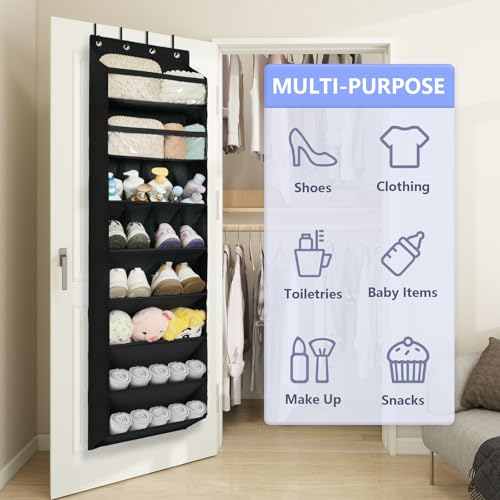 Fentec 1 Pack 8 Shelves Over The Door Shoe Organizer,68 Inch Exlarge Deep Pockets Hanging Shoe Organizers, Shoe Rack For Closet thumb #5