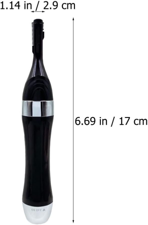 UKCOCO Electric Eyebrow Trimmer Black 10000rpm ABS Stainless Steel