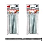 TOX Window Pro SK Rahmenschraube aus einsatzgehärtetem Stahl, Abstandsmontage für Fenster und Türen, Senkkopf mit TX30-Antrieb, ⌀7,5/152 mm, 2x 6 Stück