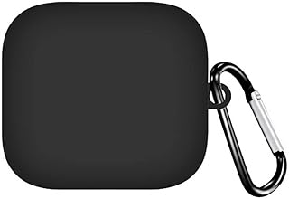 جراب حماية من السيليكون مضاد للصدمات مع سلسلة مفاتيح وحلقة تعليق اوستيا لسماعات ريلمي بودز اير 3s - لون أسود للبالغين الجنسين