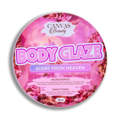 Canvas Beauty Body Glaze Scent From Heaven Sweet Cherries & Star Anise Moisturizing Non-Greasy Body Butter for Women With Beeswax Jojoba Oil and Rice Bran for Soft and Glowy Skin
