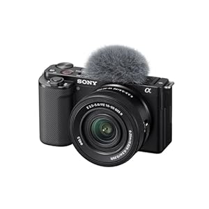 Sony Alpha ZV-E10 – APS-C Interchangeable Lens Mirrorless Vlog Camera Kit – Black, ZVE10KB