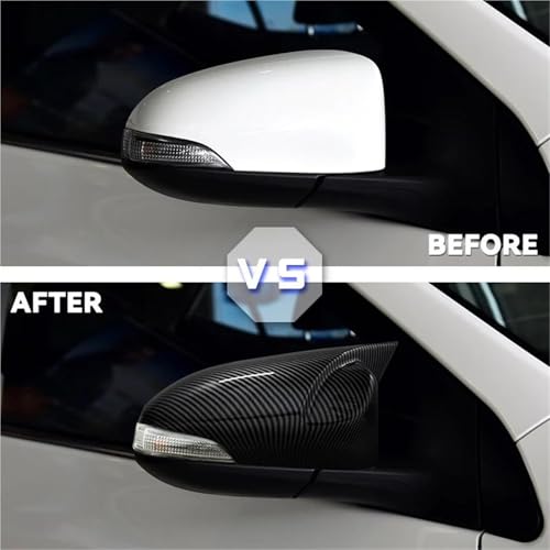 Coques de rétroviseurs Toyota Corolla 2017 protection ABS noir anti-rayures - 4