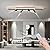Modern LED Ceiling Light 6-Light track light Spotlight Frosted Black Geometric Ceiling Light Lighting Fixture Dimmable Remote Control Living Bedroom Kitchen Dining Room Fixture